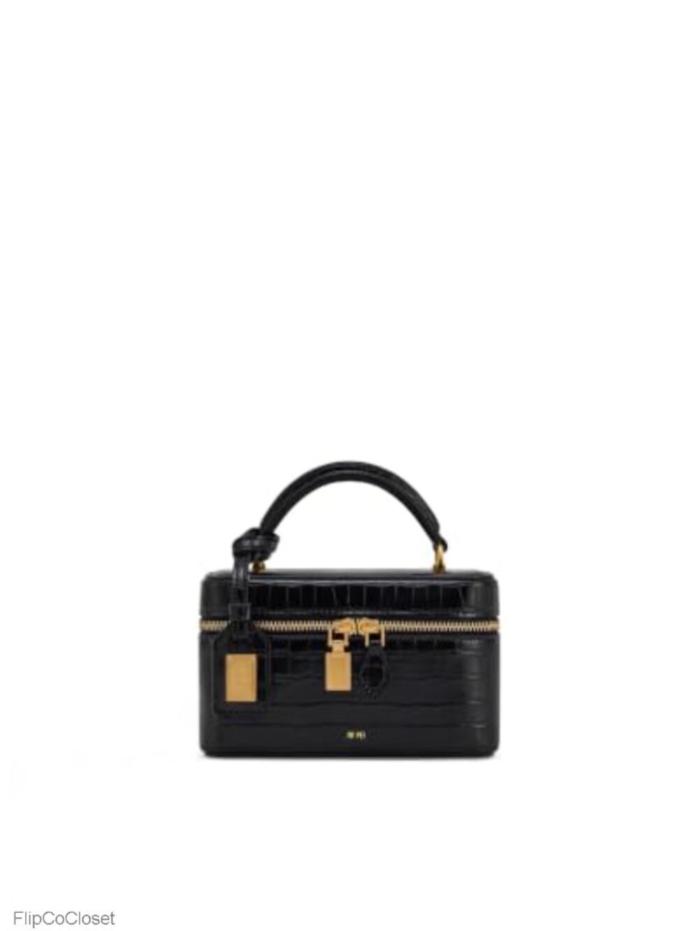 Croc-Embossed Vegan Leather Box Top Handle Satchel Crossbody Bag